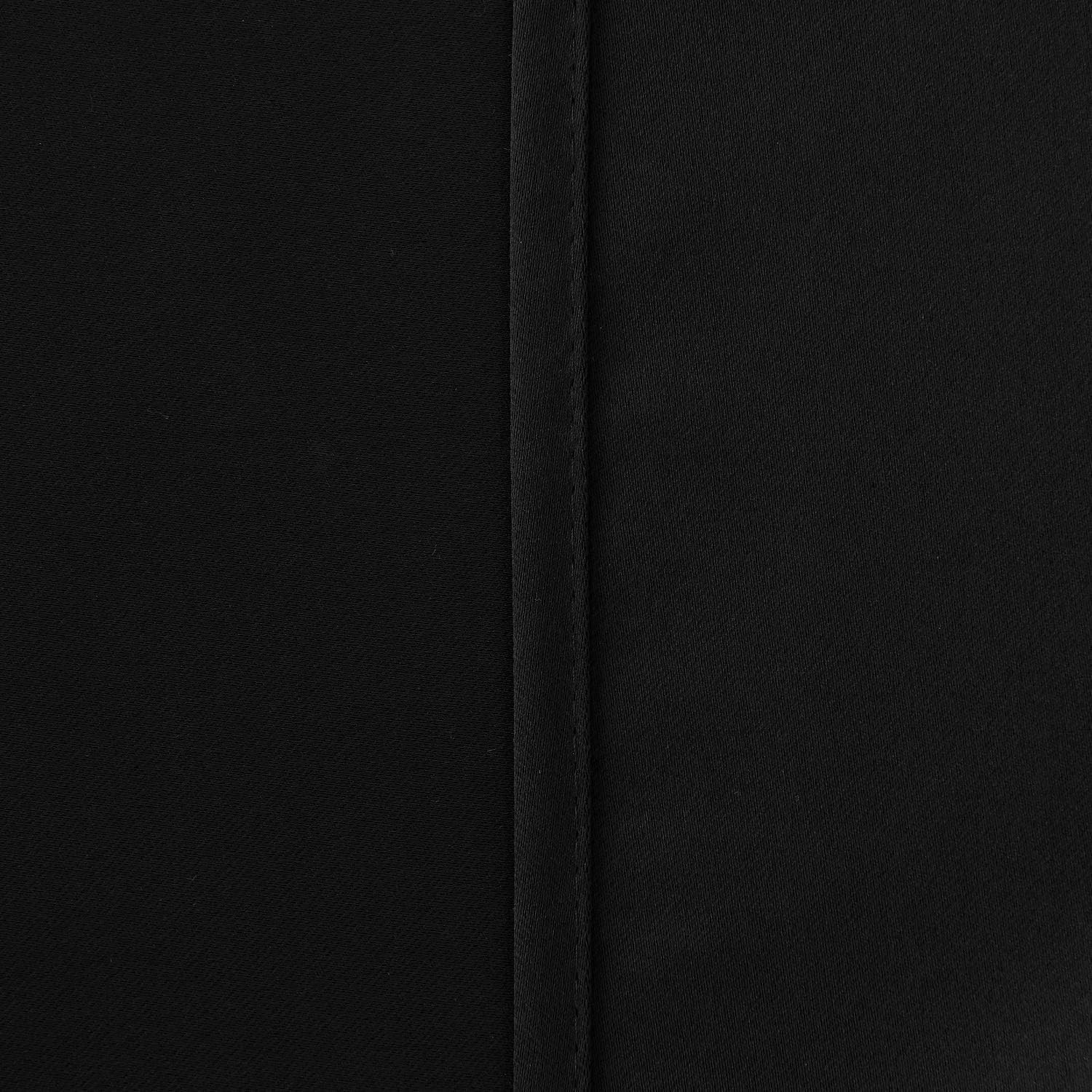 Thumbnail 4 de Thermal Insulated Blackout Ring Top Eyelet Curtains (Black, 66 x 54 Inches) — 2 Panels