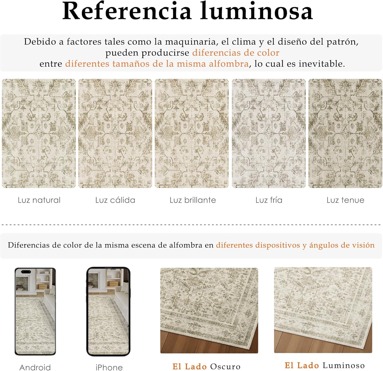 Detalle 2 de PureCozy Vintage Alfombra Pasillo 60x180 cm Beige