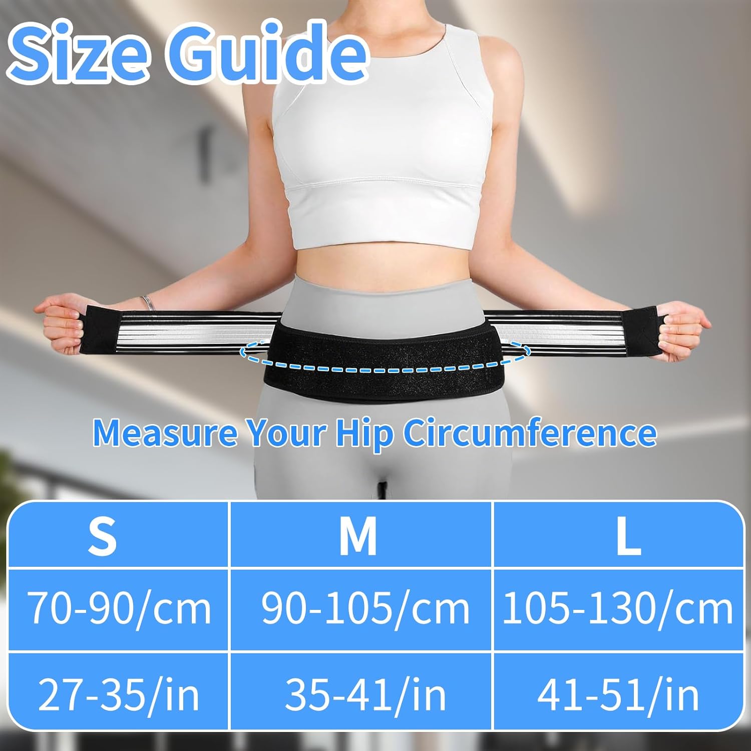 Detalle de Ceinture Sacro Iliaque avec Aimants pour Hommes et Femmes — Soutien lombaire et posturale