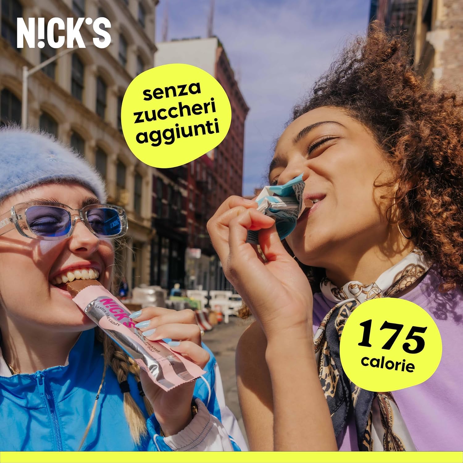 Thumbnail 3 de NICKS Keto Bar Peanuts n’ fudge: barrette al cioccolato al latte con arachidi e caramello, senza glutine (15x40 g)
