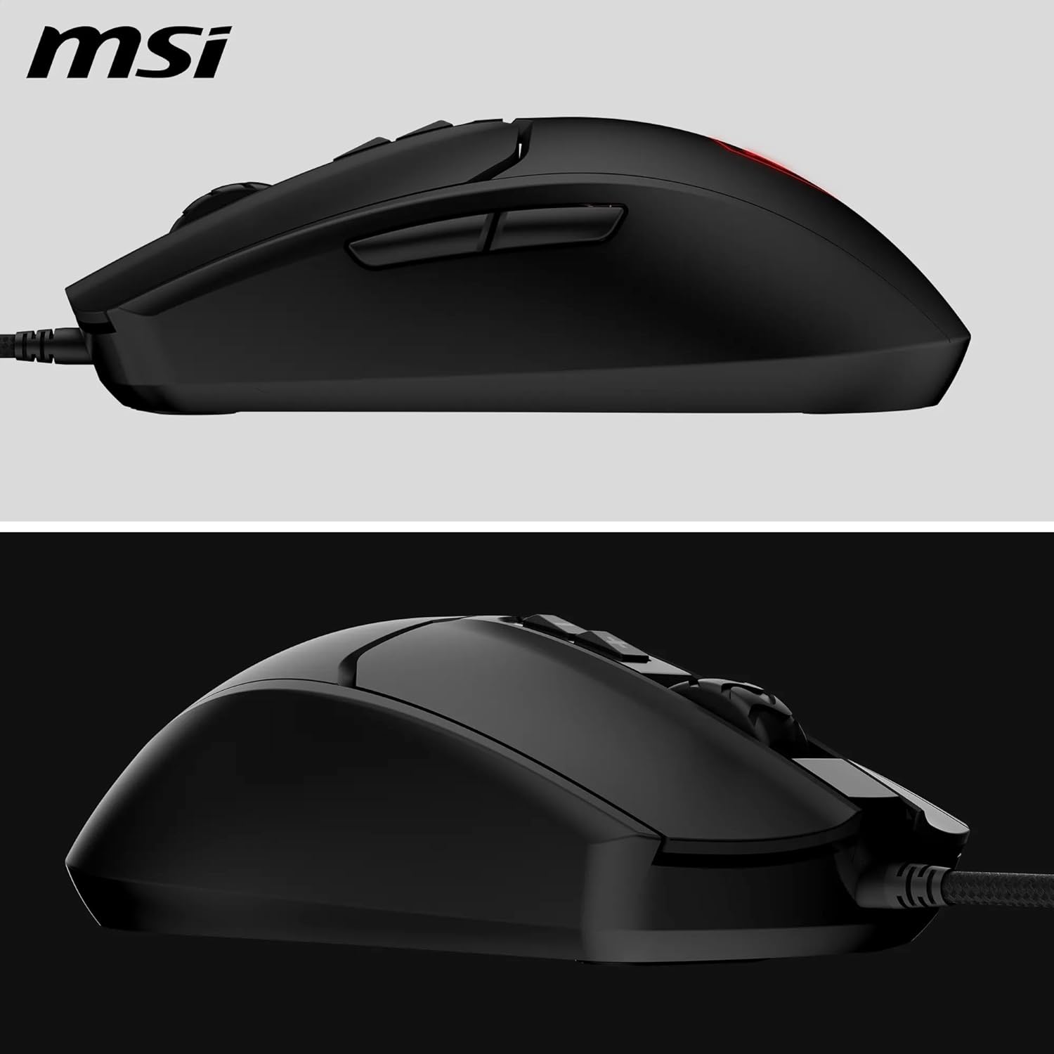 Thumbnail 3 de MSI Forge GM100 Gaming-Maus (108 g) mit 6400-DPI-optischem Sensor, RGB und 7 Tasten