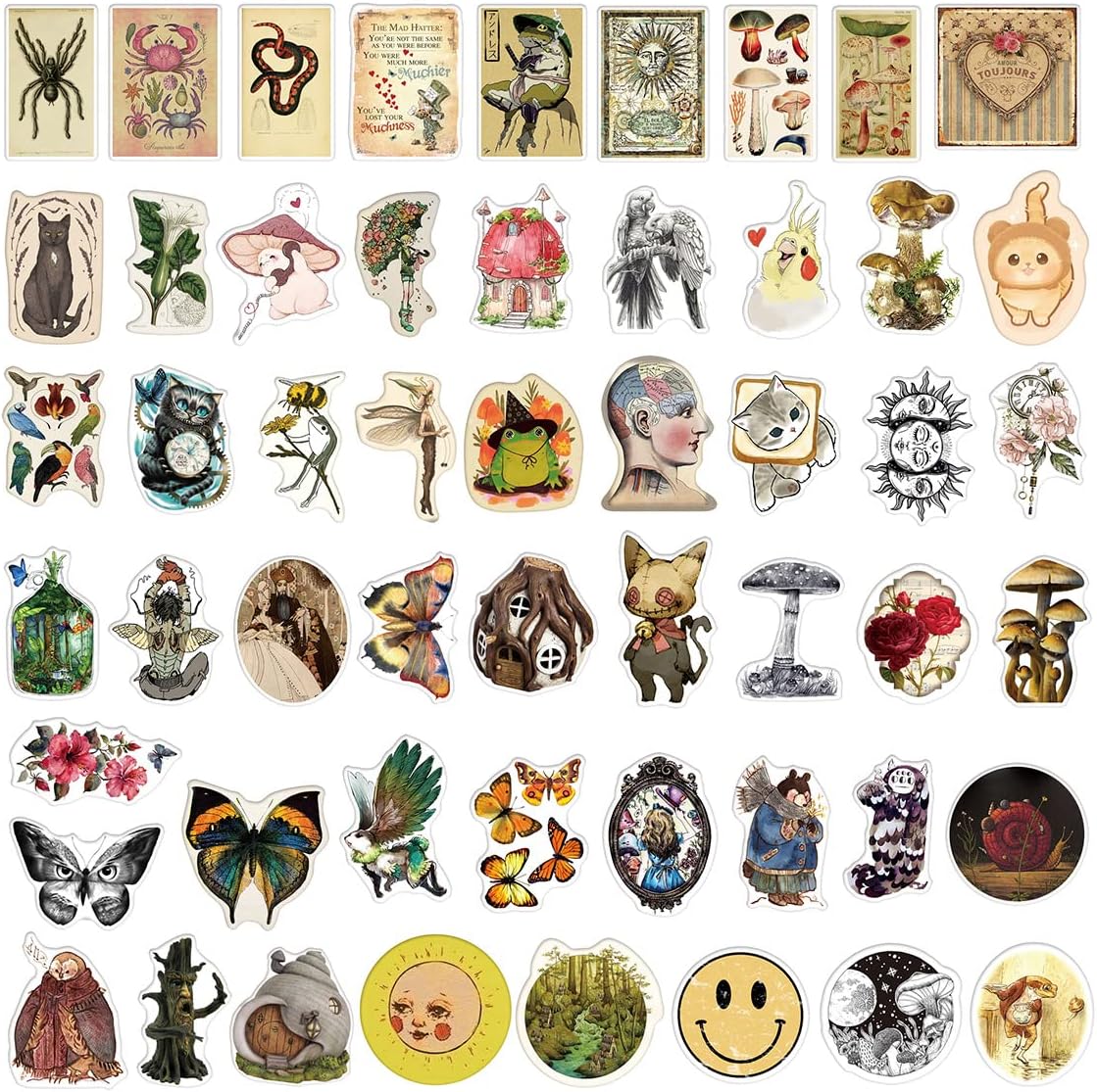 Detalle de Vintage Pattern Vinyl Stickers, 100-piece pack
