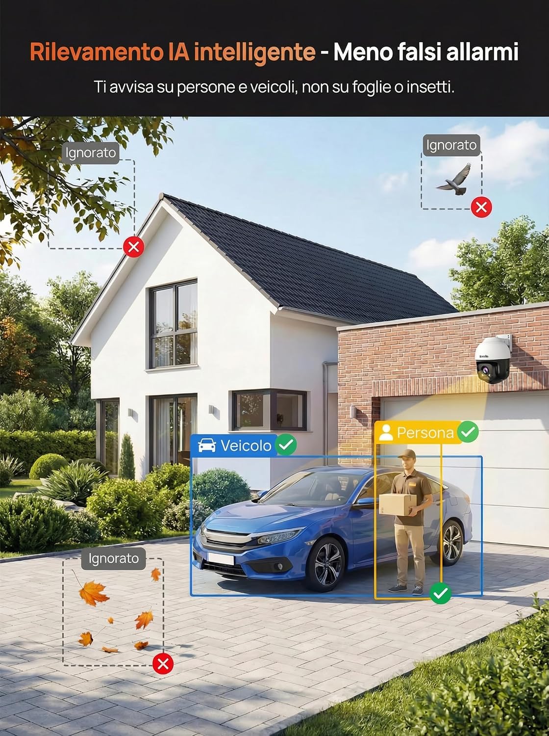 Detalle 1 de Telecamera Wi‑Fi esterna 3K 5MP PTZ Tenda