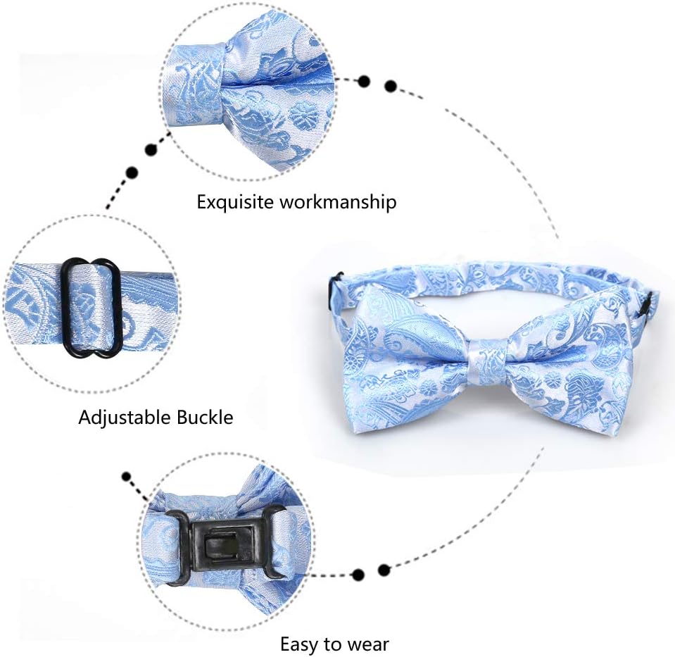 Thumbnail 2 de Alizeal Men's Paisley Bow Tie, Hanky and Cufflinks Set