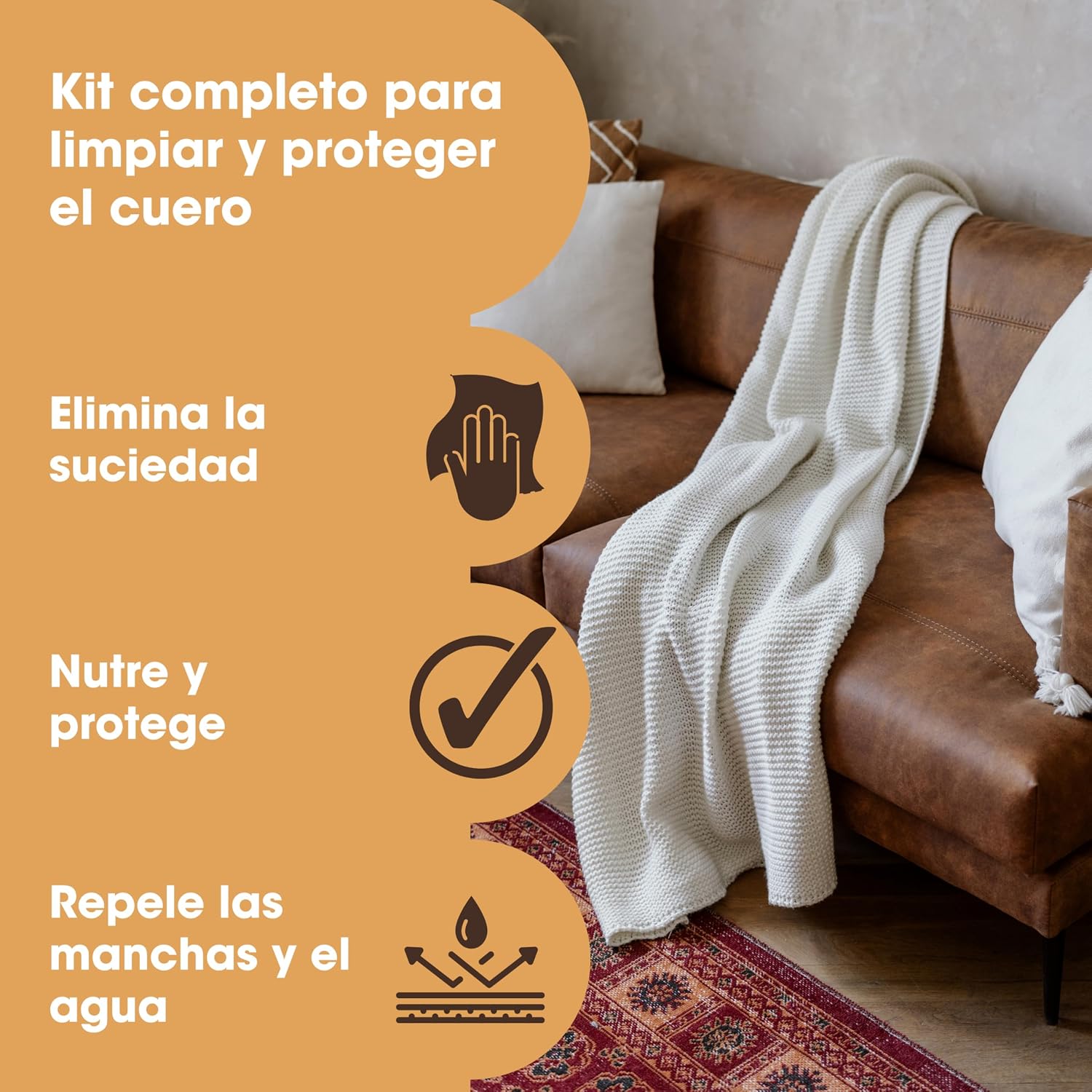 Detalle 2 de Furniture Clinic Kit cuidado cuero 1.000 ml