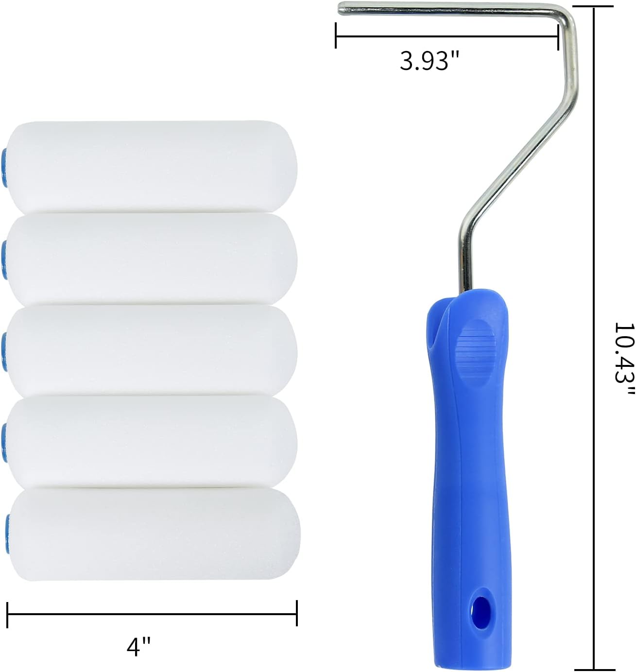 Thumbnail 4 de Mister Rui Foam Paint Roller Set (4") for smooth finishes on flat surfaces