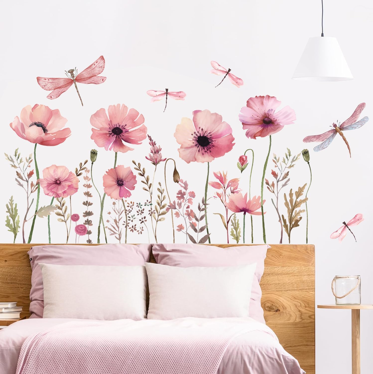 Thumbnail 6 de HPNIUB Pink Blossom Flower Wall Stickers for Kids Nursery, Bedroom & Living Room