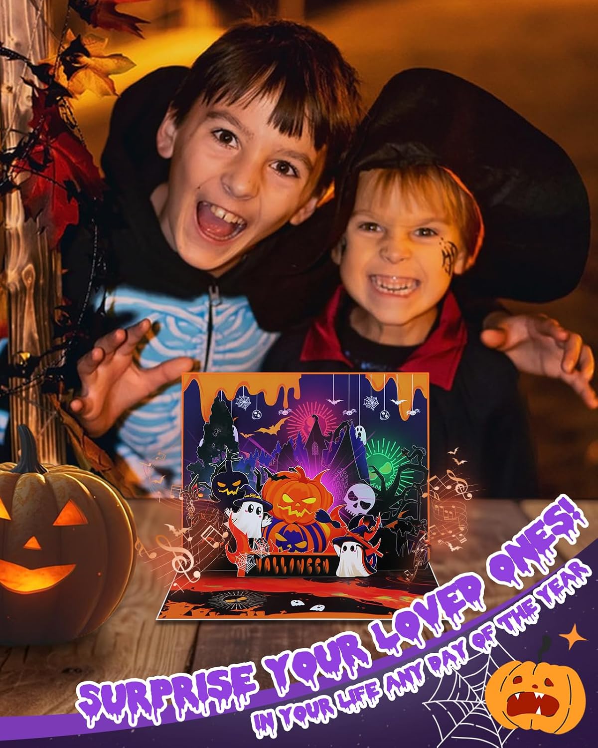 Thumbnail 6 de FaCraft Musical Halloween Pop-Up Card with Synchronized Lights and Music