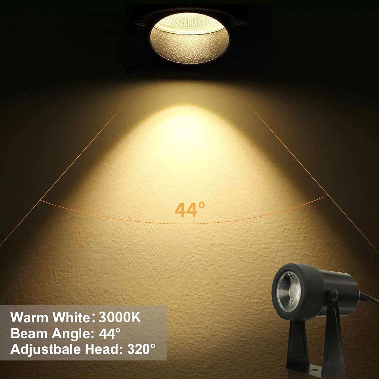 Detalle de Bomcosy Garden Spotlights Mains Powered 46ft/14m Landscape Lights