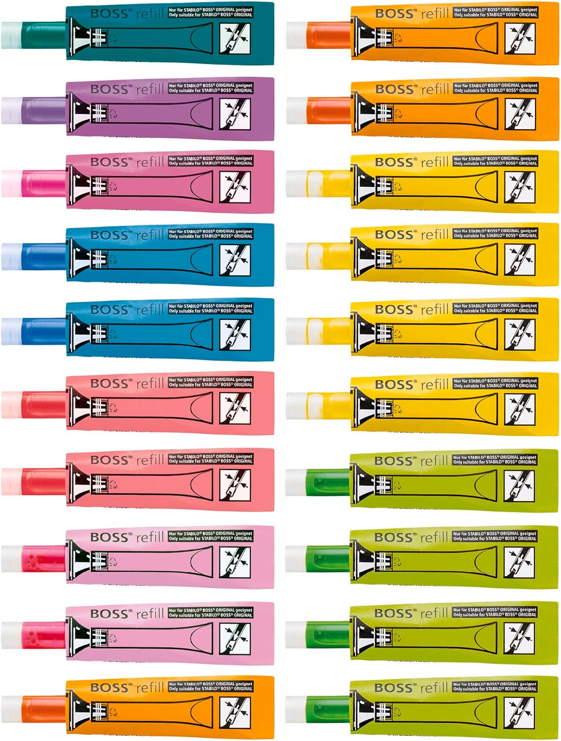 Thumbnail 5 de STABILO BOSS ORIGINAL Refill - Ricarica per Evidenziatore (Giallo) – Confezione da 20
