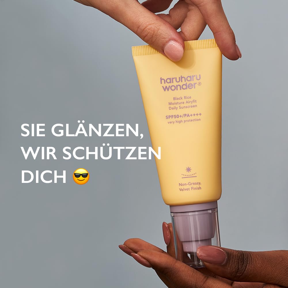 Detalle 2 de Haruharu Wonder Black Rice Moisture Airyfit Daily Sunscreen – nicht fettendes Velvet Finish, 50ml