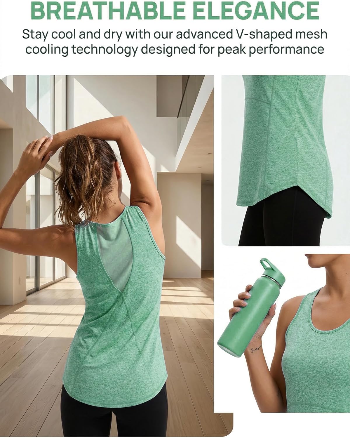 Thumbnail 4 de Terecey débardeur de sport femme sans manches en maille respirante (fitness, yoga, running)