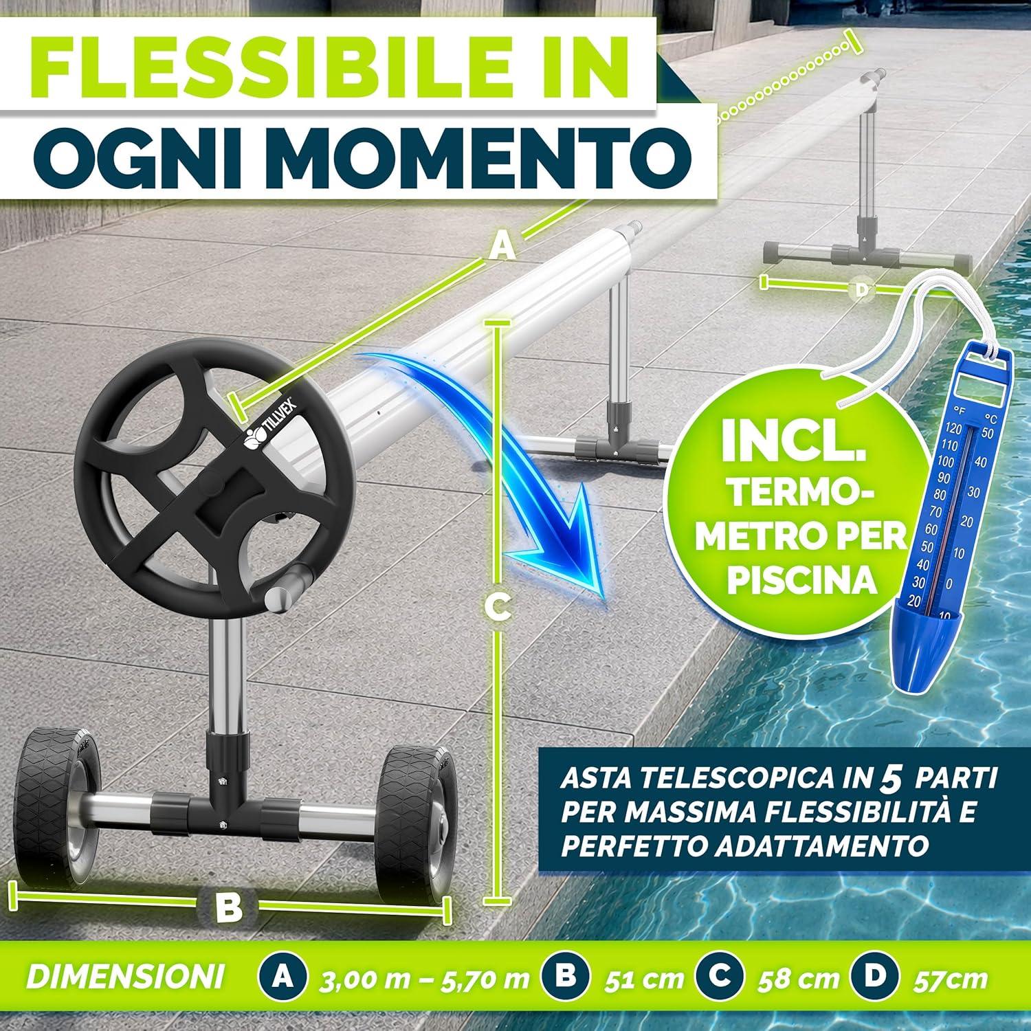 Detalle 2 de tillvex Rullo Avvolgitore 3-5,70 m 🏊