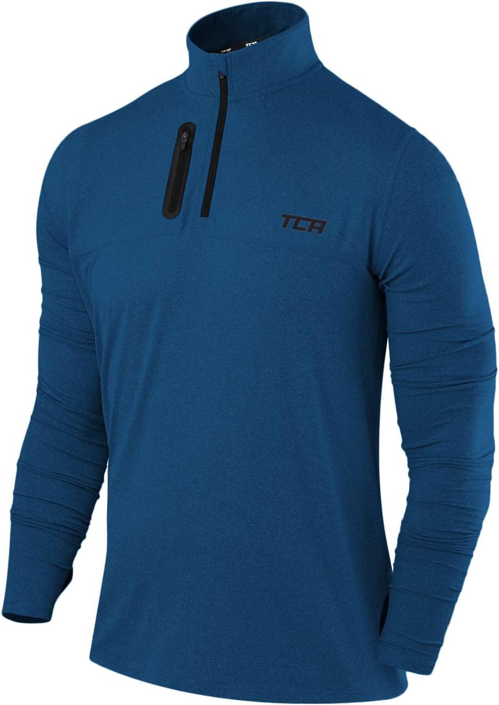 TCA Haut Running Homme Hiver Quickdry Fusion Pro à fermeture mi-poitrine