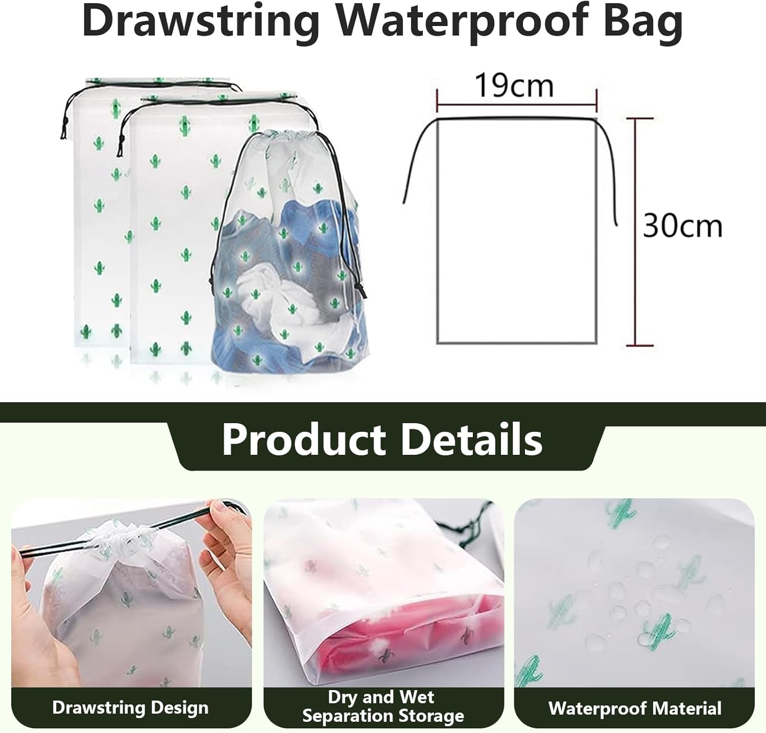 Detalle de Große Koffer Organizer Set (12-teilig) – wasserdichte Packwürfel, Travel Organizer für Gepäck, Weinrot