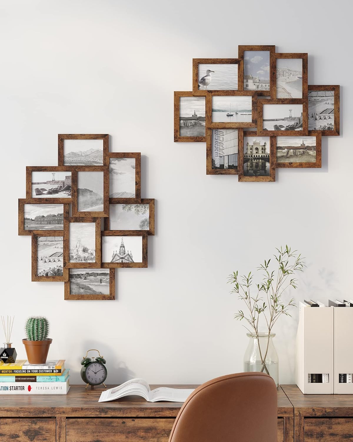 Detalle 2 de SONGMICS RPF020X01 collage frame 10×4x6 photos 🖼