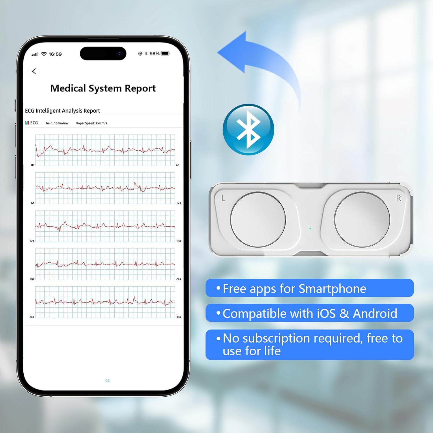 Detalle 1 de ECG Monitor Portable ECG Monitor for Home Use