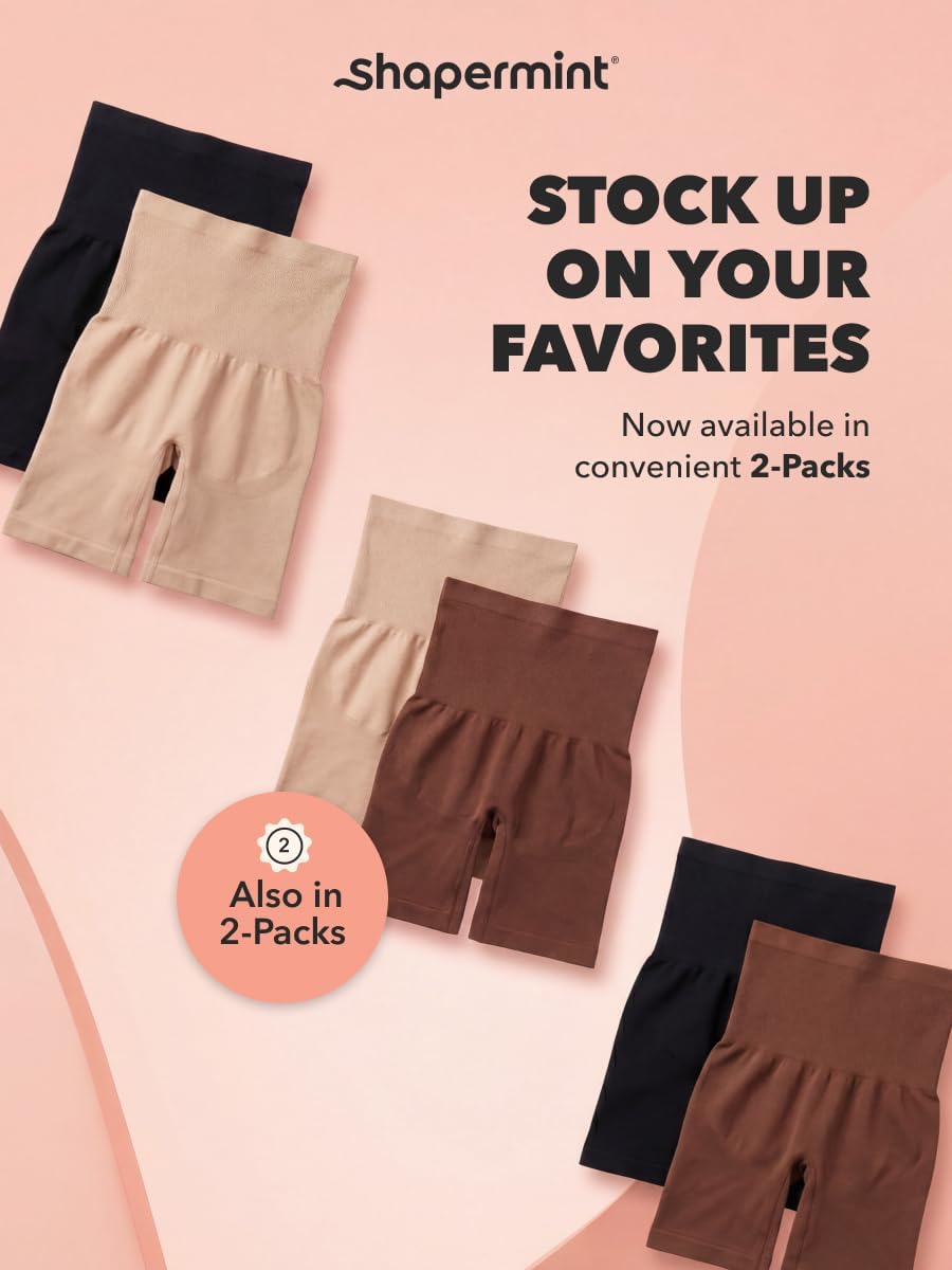 Thumbnail 6 de Shapermint High-Waisted Tummy Control Shapewear Shorts (XL-2XL) with Thigh Slimmer Support