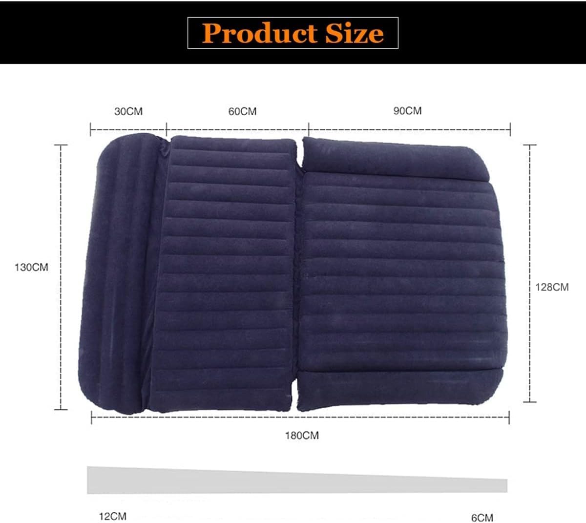 Thumbnail 1 de HAOYAO Auto Luftmatratze für SUV – 180 x 128 x 12 cm, 100 kg Tragfähigkeit, inkl. Luftpumpe