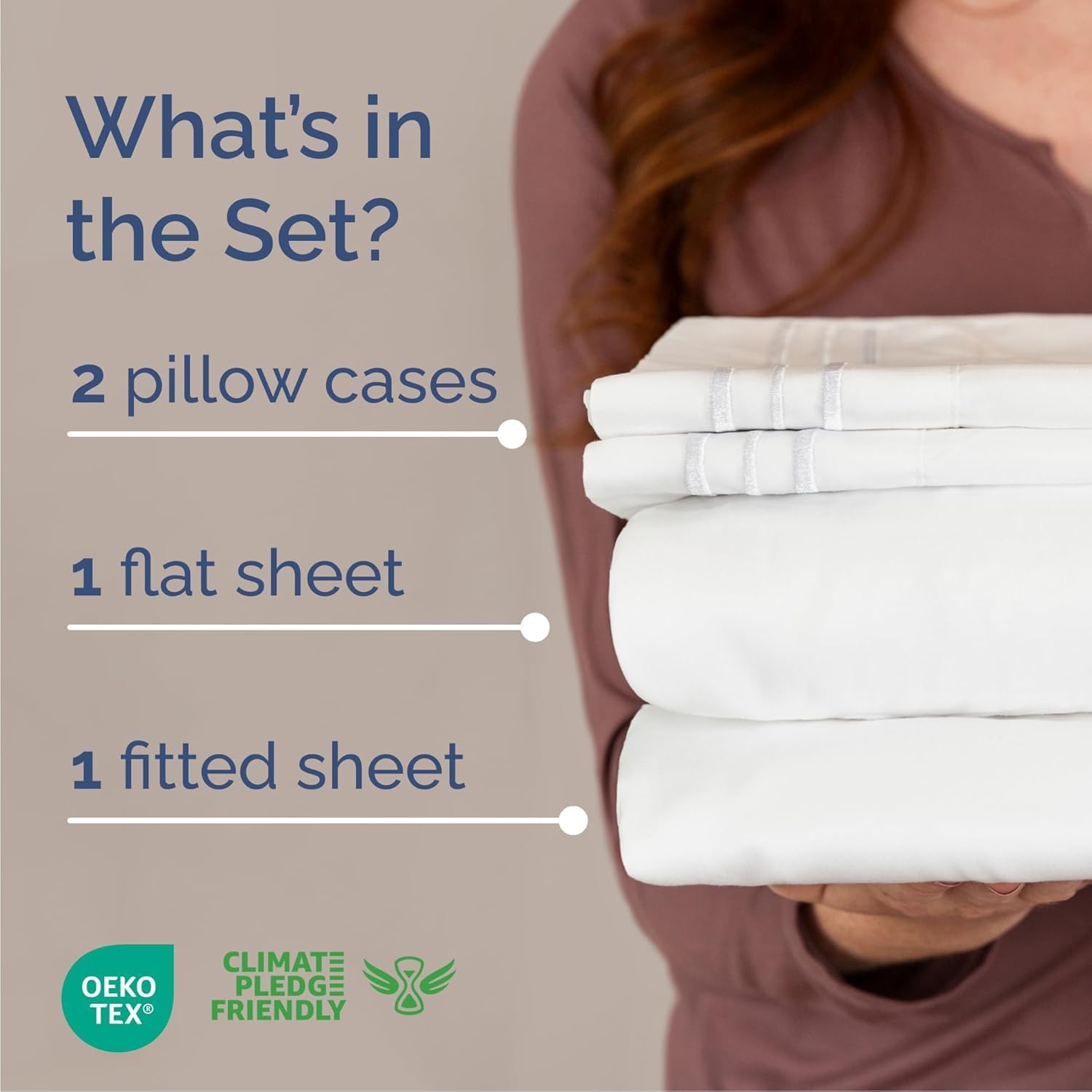 Thumbnail 1 de King Size 4-Piece Microfiber Sheet Set, Deep Pockets
