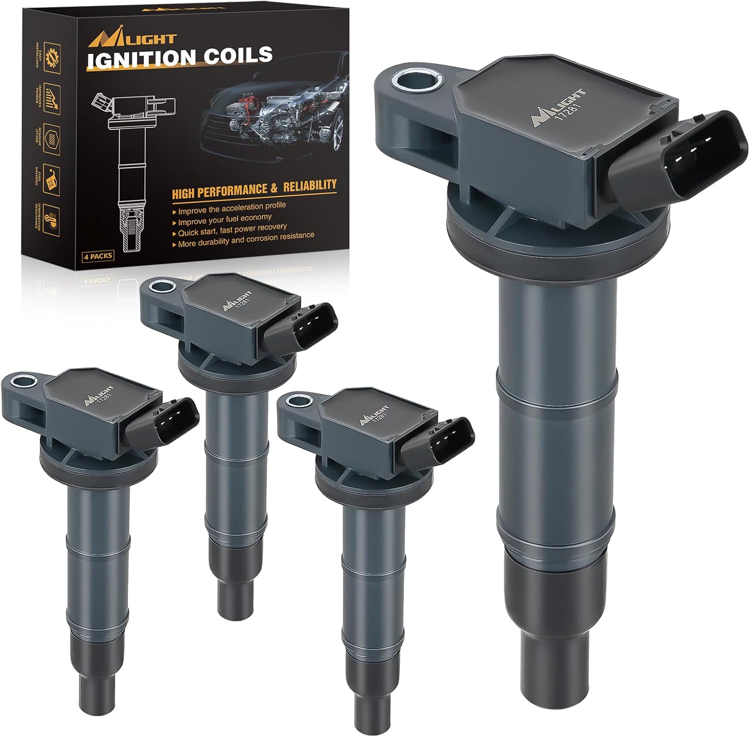 Detalle de Nilight Ignition Coil Pack Set of 4 for Toyota
