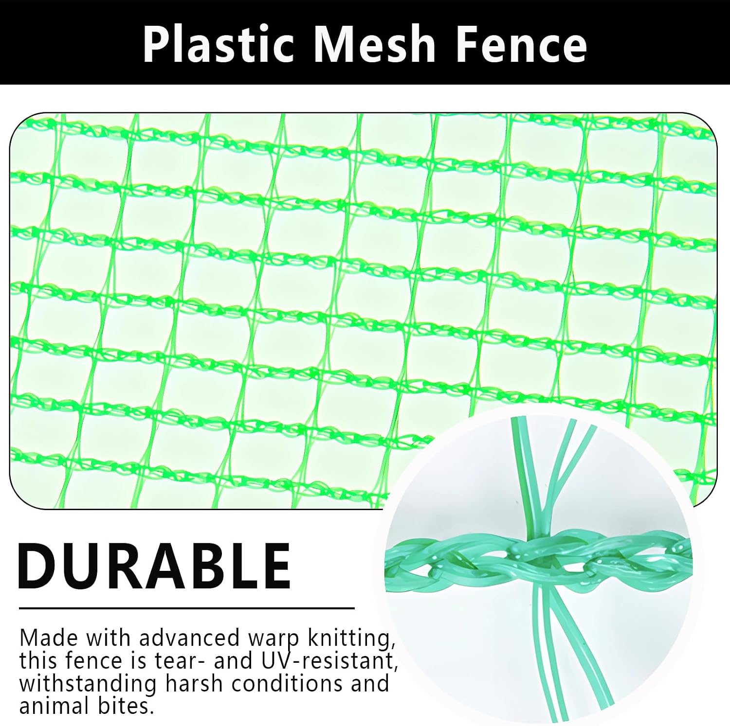 Thumbnail 4 de POYEE PJBFG-NET-G-4-100 Deer Fence Netting, 4 x 100 ft Green HDPE Mesh