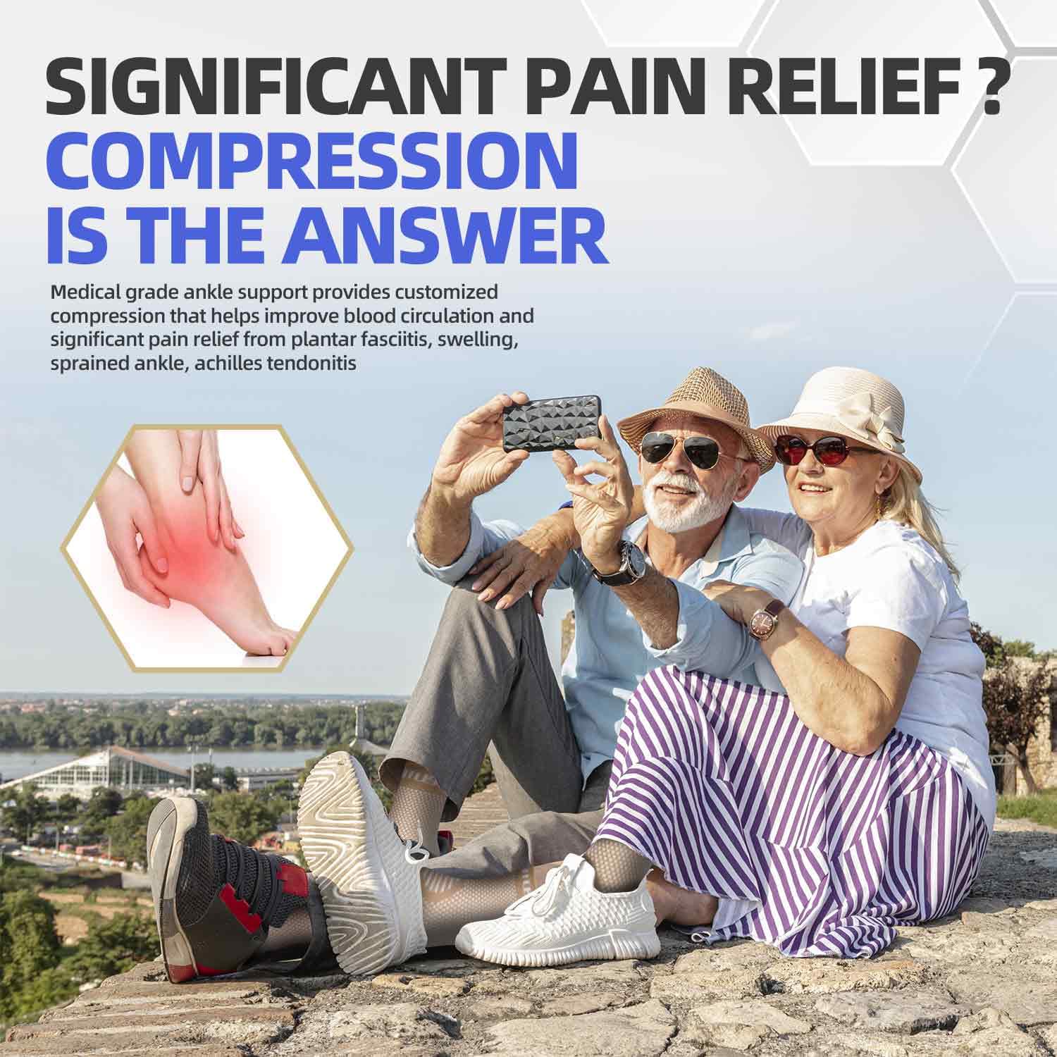 Thumbnail 1 de 2er-Set Sprunggelenkbandage (Kompression) – Fußbandage für Plantarfasziitis, Achillessehne & Gelenkschmerzen