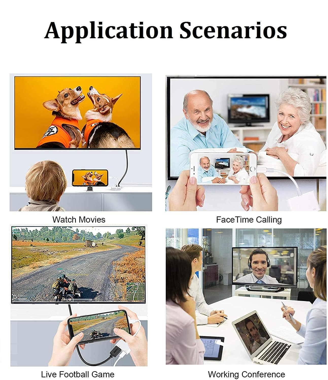 Thumbnail 6 de Adaptateur Apple MFi Lightning vers HDMI certifié pour iPhone : mise en miroir jusqu’à 1080P