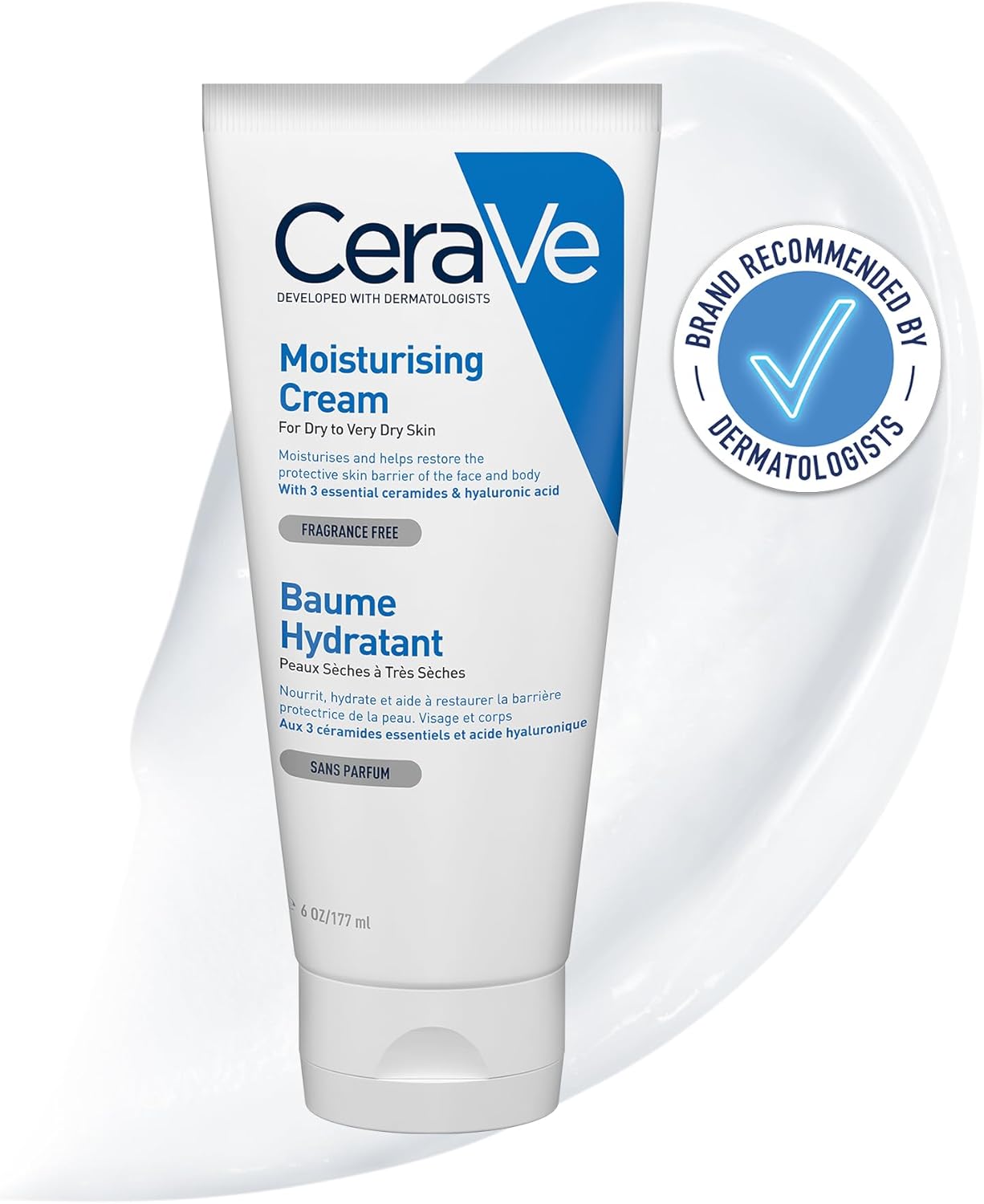 Detalle de CeraVe Moisturising Cream 177ml for dry skin