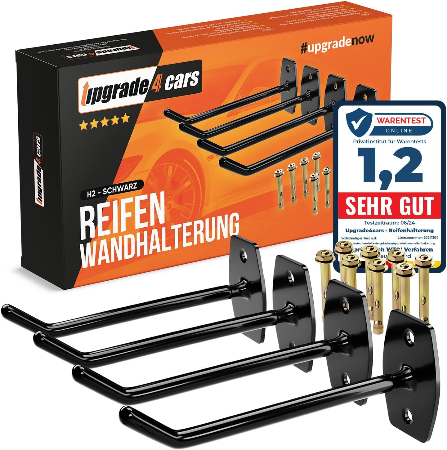 Thumbnail 6 de Upgrade4cars Reifen Wandhalterung für 8 Felgen – Wandhalterung Set inkl. Schrauben & Dübel