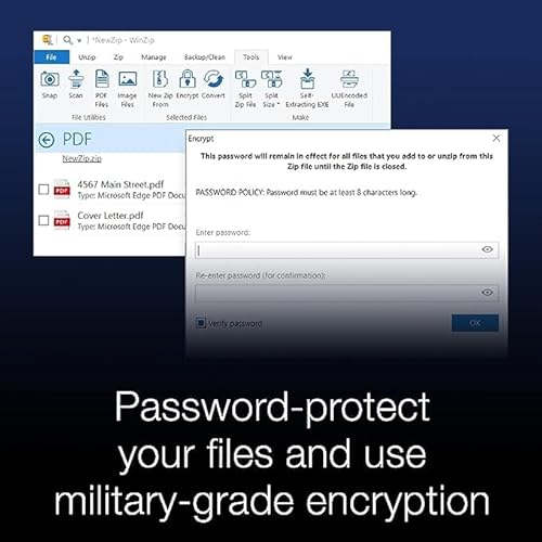 Detalle de Corel WinZip 28 Pro: Cifrado, Compresión y Copia de Seguridad para Gestión de Archivos