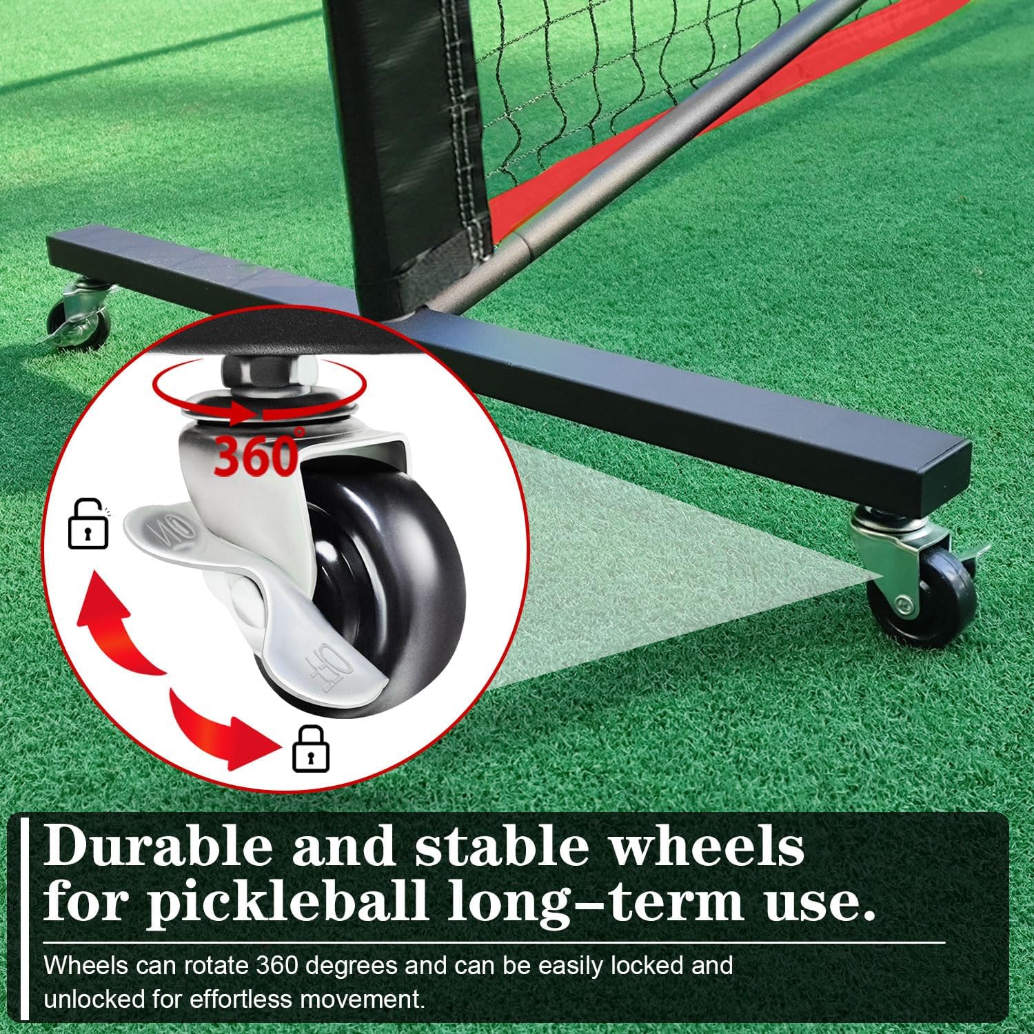 Thumbnail 2 de Hoverphenix Portable Pickleball Net for Driveway (22FT) – Outdoor/Indoor, Weather-Resistant Metal Frame