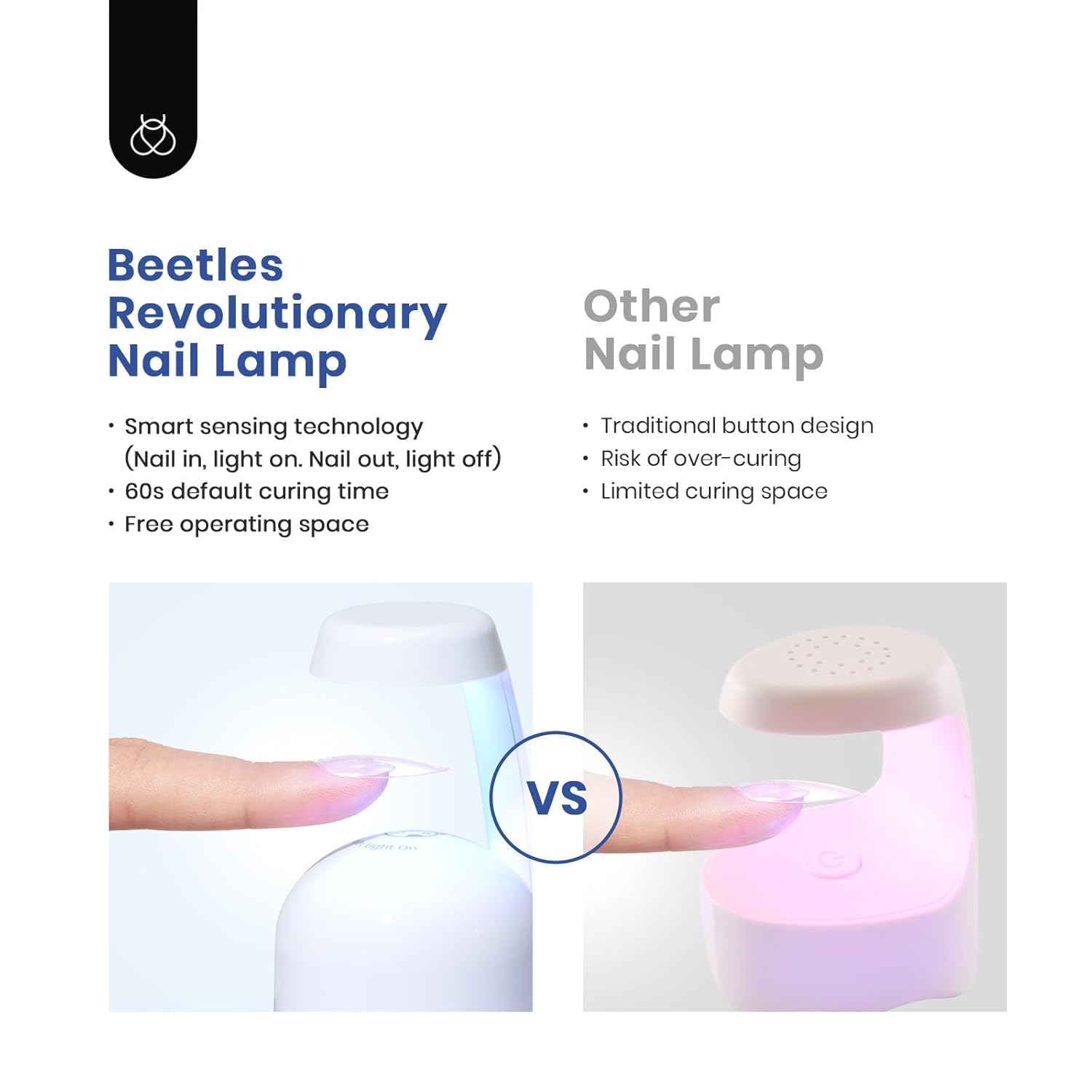 Detalle de Beetles Gel-Nagelspitzen-Set Mandel mit 9-in-1-Nagelkleber und UV-LED-Lampe (500 Stück)