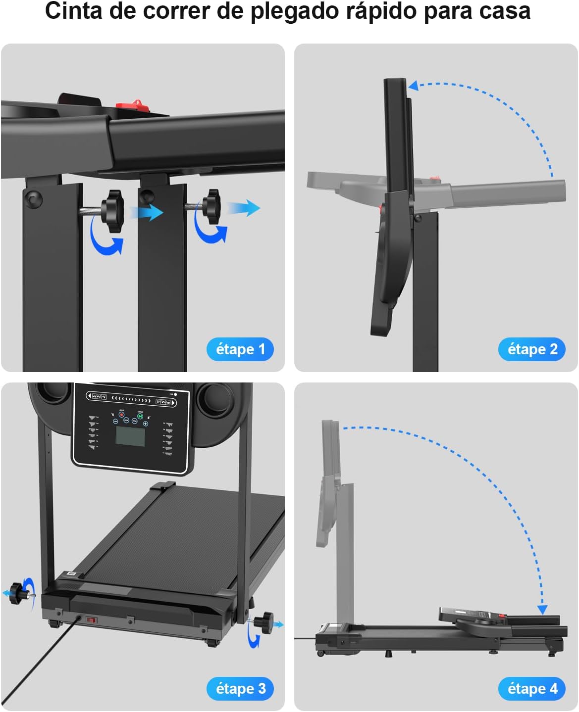 Thumbnail 5 de Zeporix Cinta de Correr Plegable Andar con pantalla LCD de 3,5" y motor CC (hasta 100 kg) 3 en 1