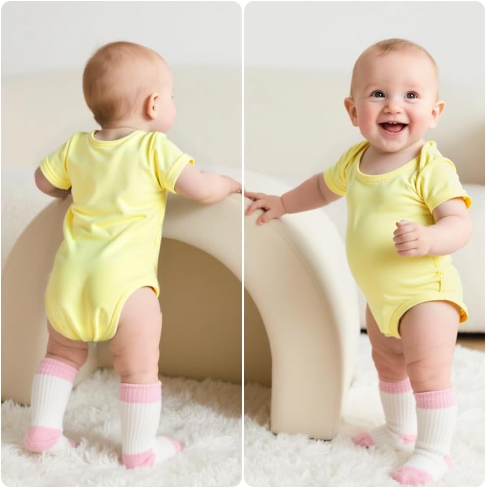 Thumbnail 3 de Vicloon Baby Short Sleeve Bodysuits (Pack of 3/5) in Pure Cotton – Unisex Newborn Vests