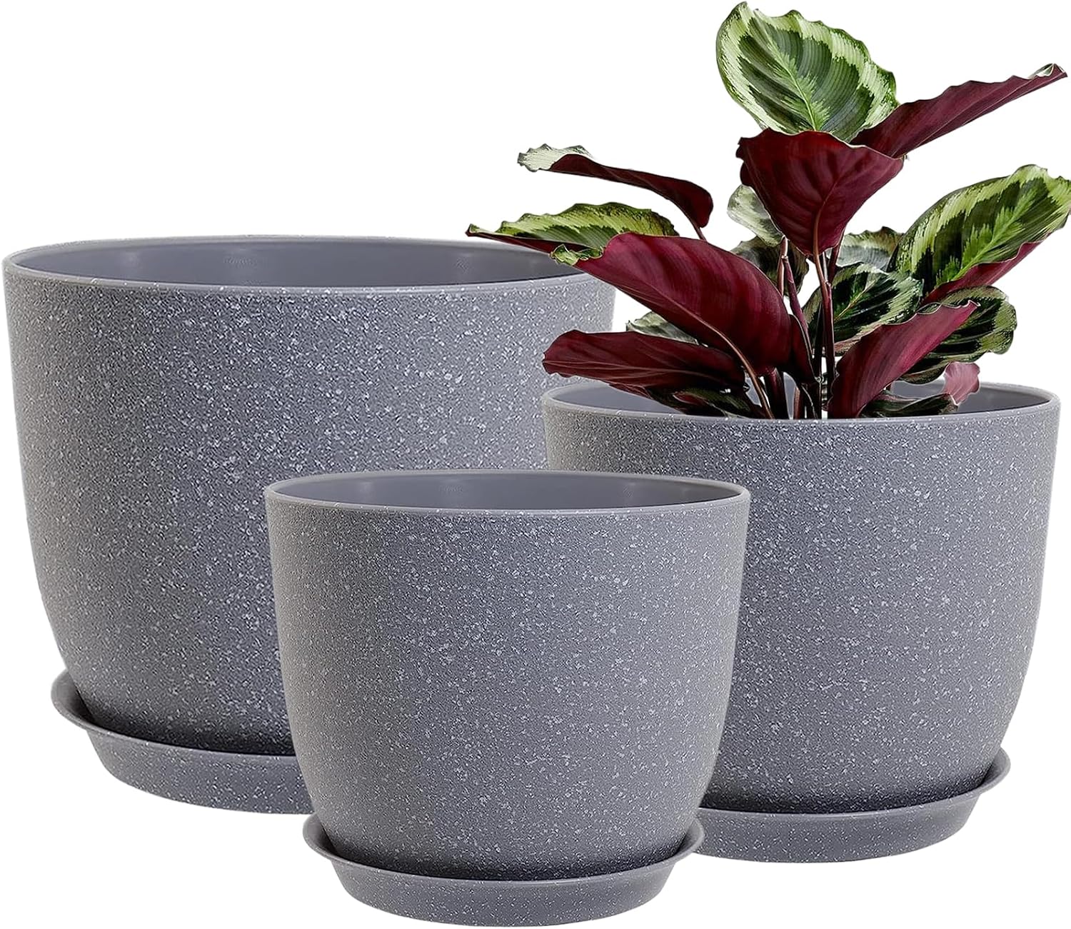 PROFIKLA 30cm, 25cm, 23cm plant pots pack of 3
