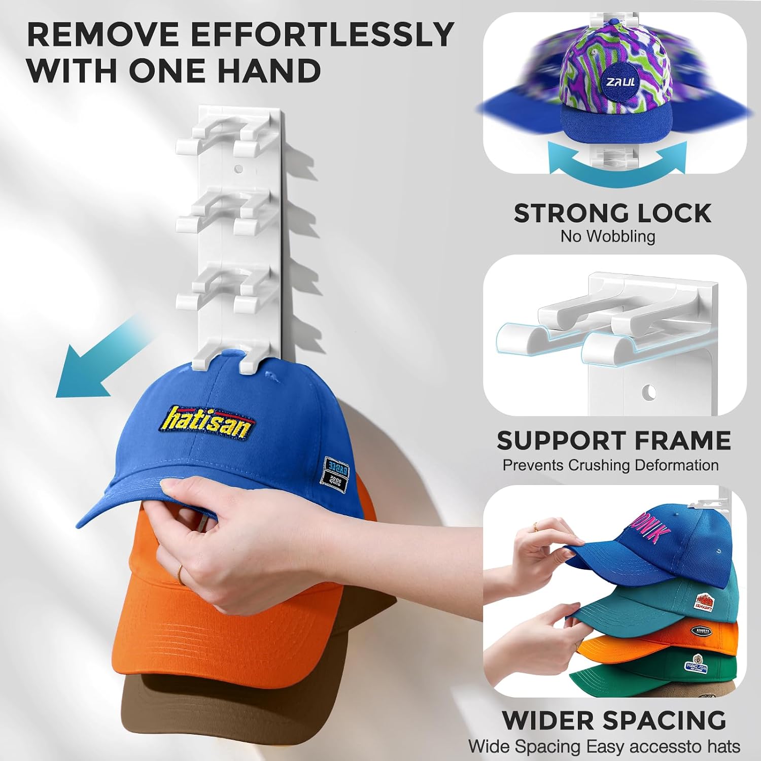 Thumbnail 1 de Hat Organizer for Baseball Caps, 2-Pack