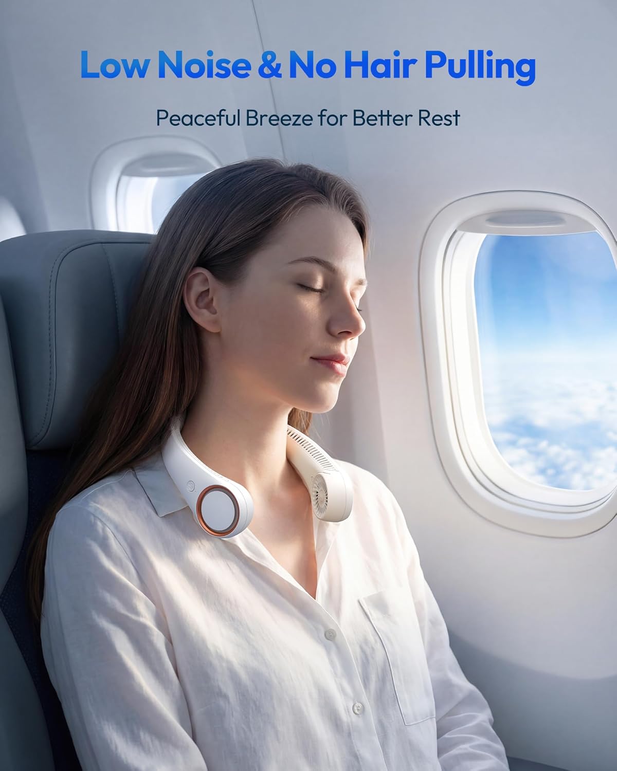 Detalle de Gaiatop Portable Neck Fan Rechargeable: Hands-Free 360° Cooling