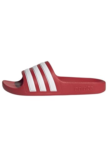 Detalle de adidas Adilette Aqua Slides Kids: infradito slip-on unisex per bambini e ragazzi, Better Scarlet Ftwr White, 34 EU