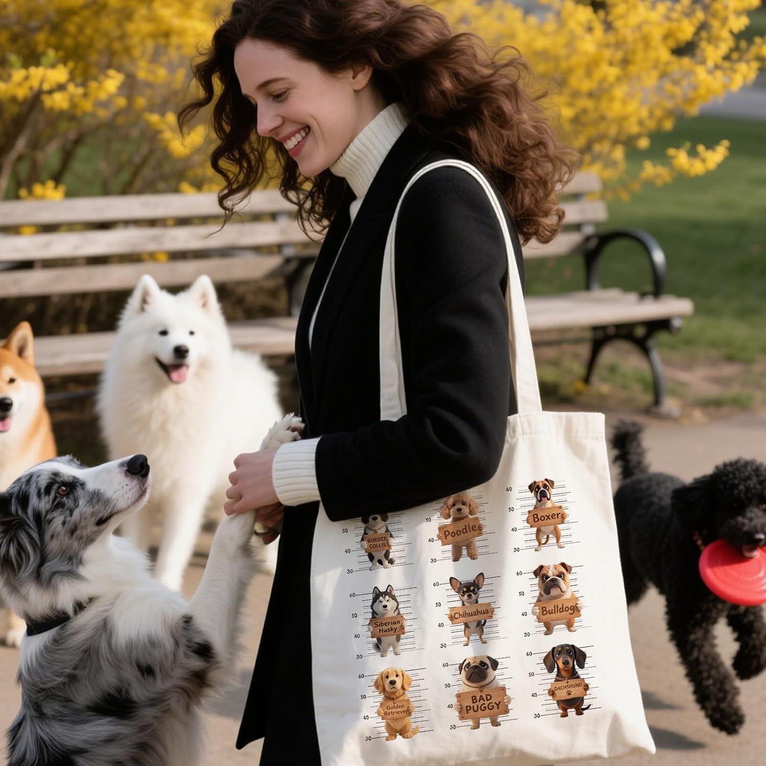 Detalle de ANATTASOUL Canvas Tote Bag: Durable, Foldable Reusable Carry for Everyday Use
