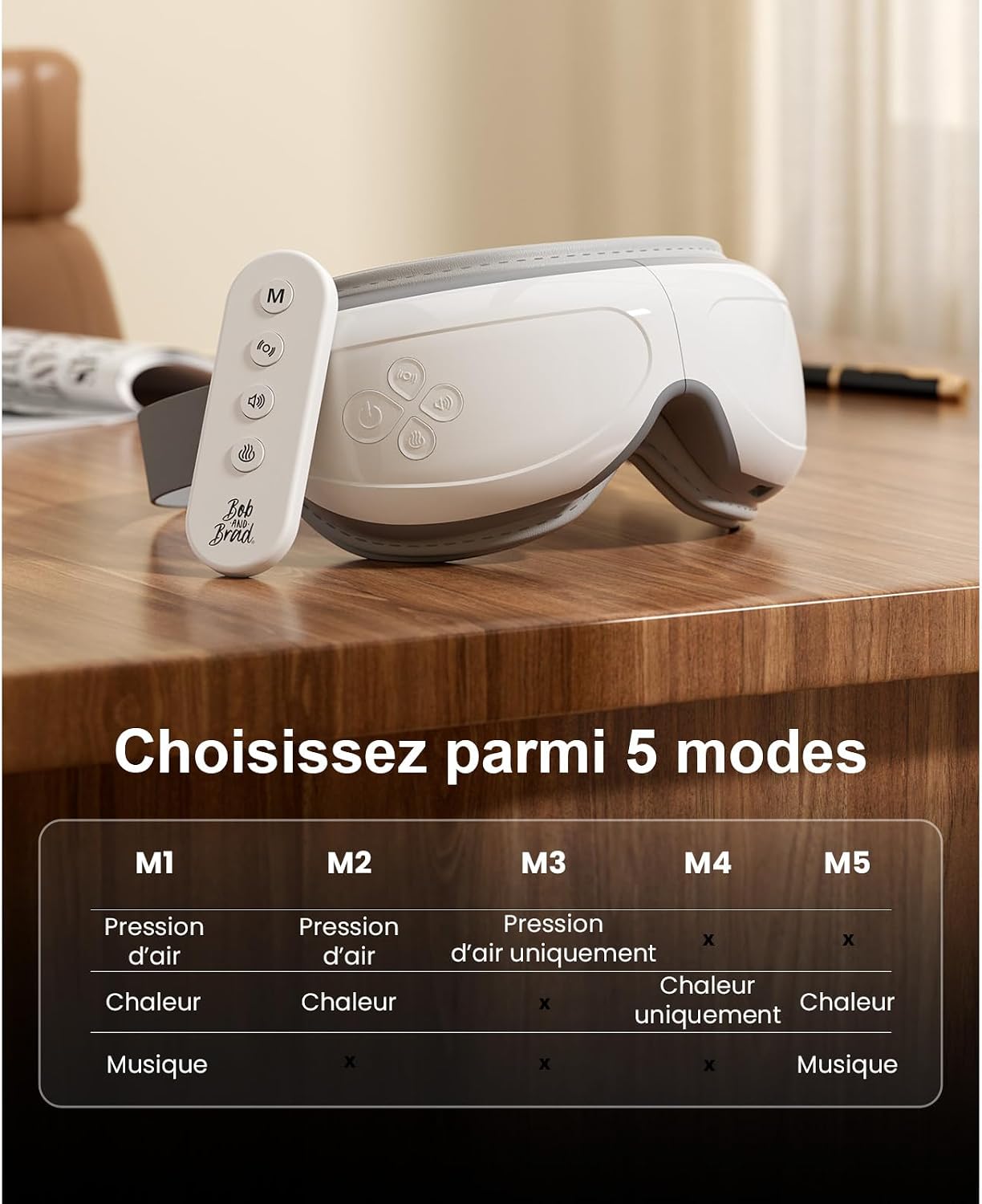 Detalle 2 de Bob and Brad EyeOasis 2 Plus masseur oculaire 2 modes 🌙