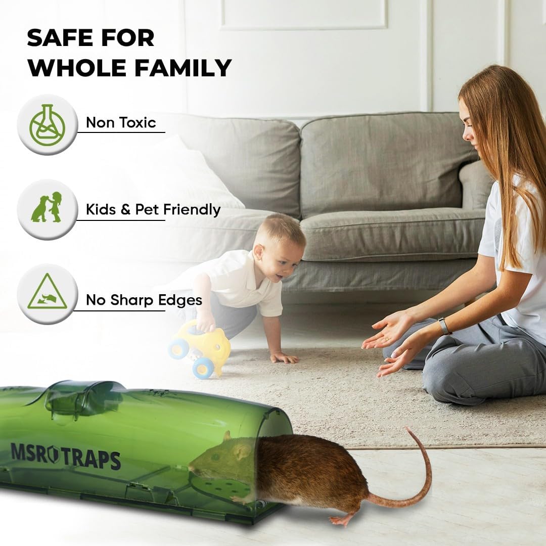 Detalle 2 de MSR Humane-Mouse Traps 2 Pack (Extra-Long) – Live Catch & Release, Tail-Safe Dual Doors