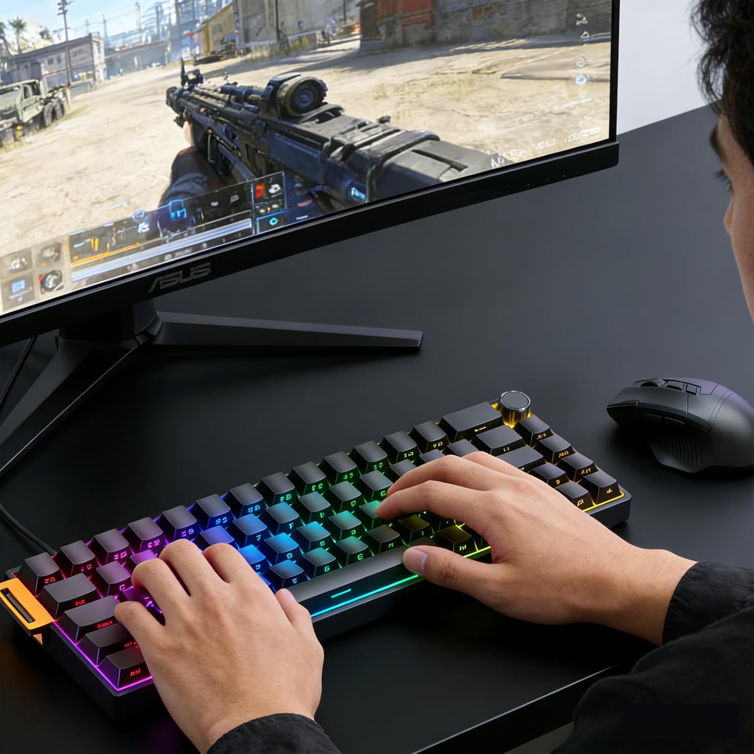 Detalle de OMOTON 65% Aluminum Mechanical Gaming Keyboard with Hall Effect Magnetic Switches