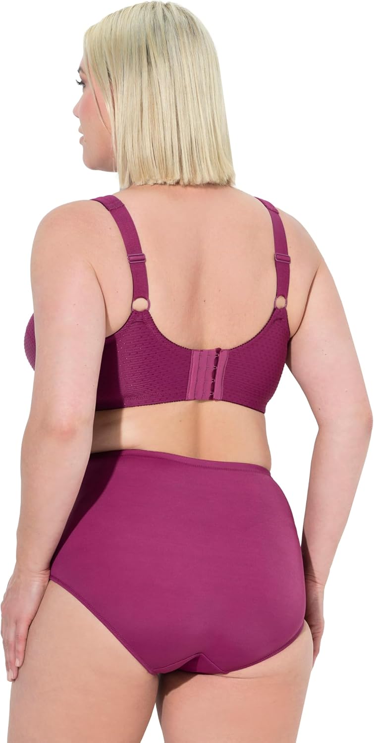 Detalle de Ulla Popken Damen Große Größen Übergrößen Plus Size Entlastungs-BH, Struktur, ohne Bügel (801187)