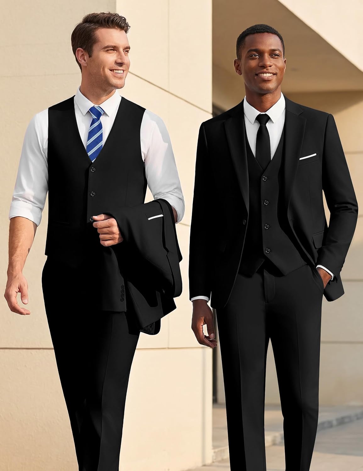 Detalle 2 de WULFUL Men’s Slim Fit 3-piece Suit 👔