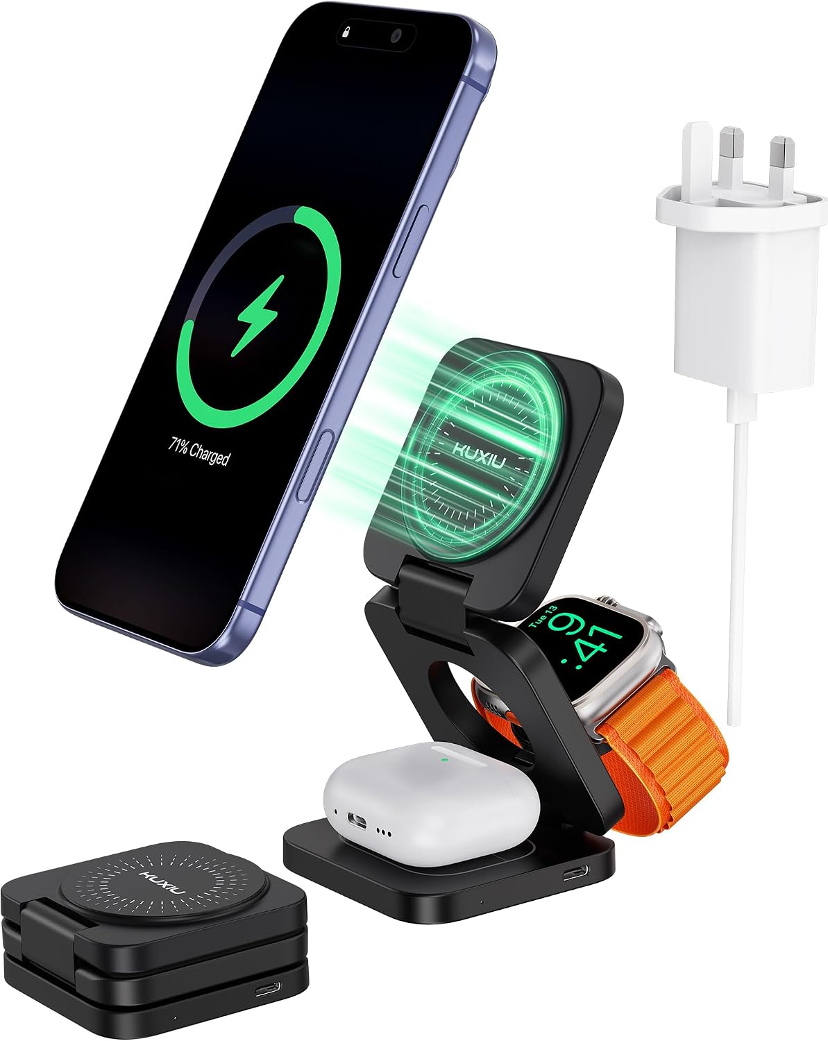 Detalle de KU XIU X55 Turbo Qi2.2 25W Qi2 wireless charger