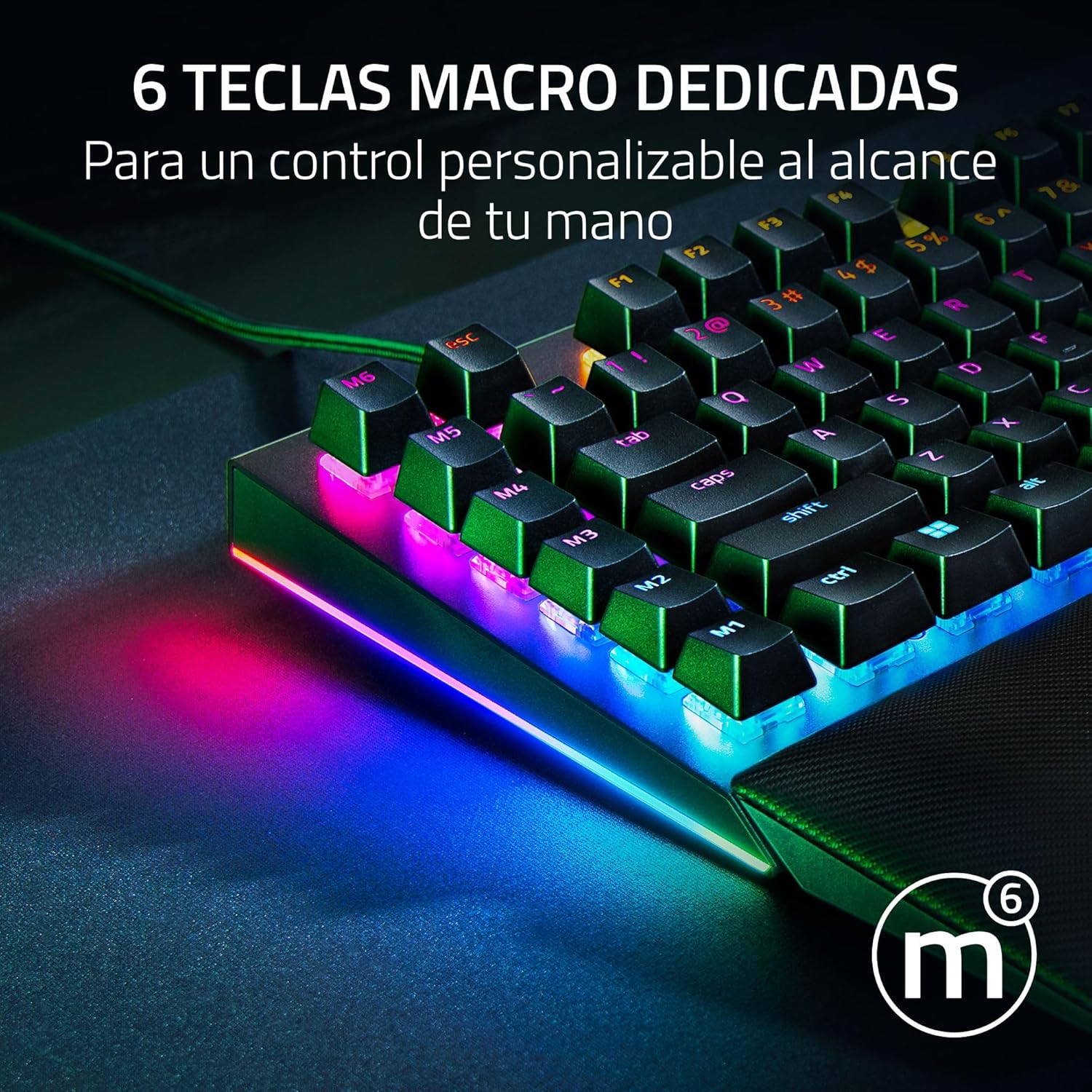 Detalle 2 de Razer BlackWidow V4 🎮 Teclado mecánico gaming con RGB y macros