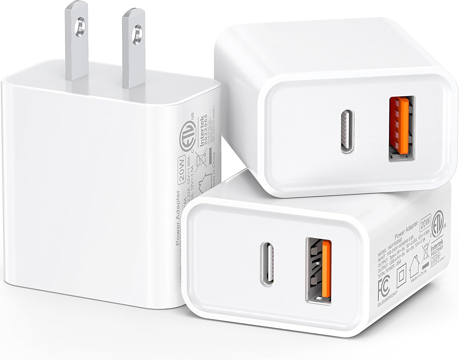 Detalle de 3 Pack 20W USB-C Wall Charger ⚡