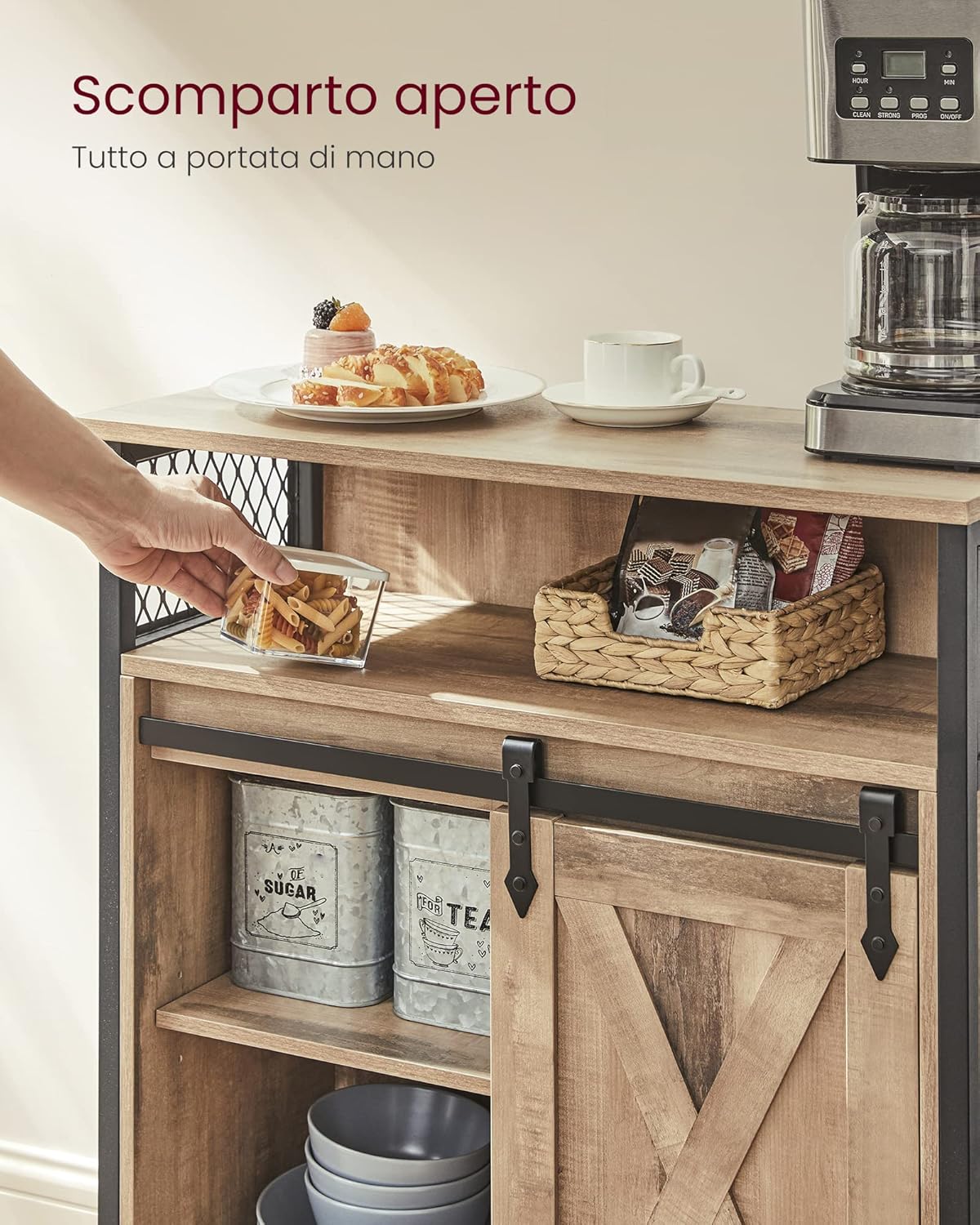 Thumbnail 5 de VASAGLE Credenza Da Cucina 30x70x80 cm