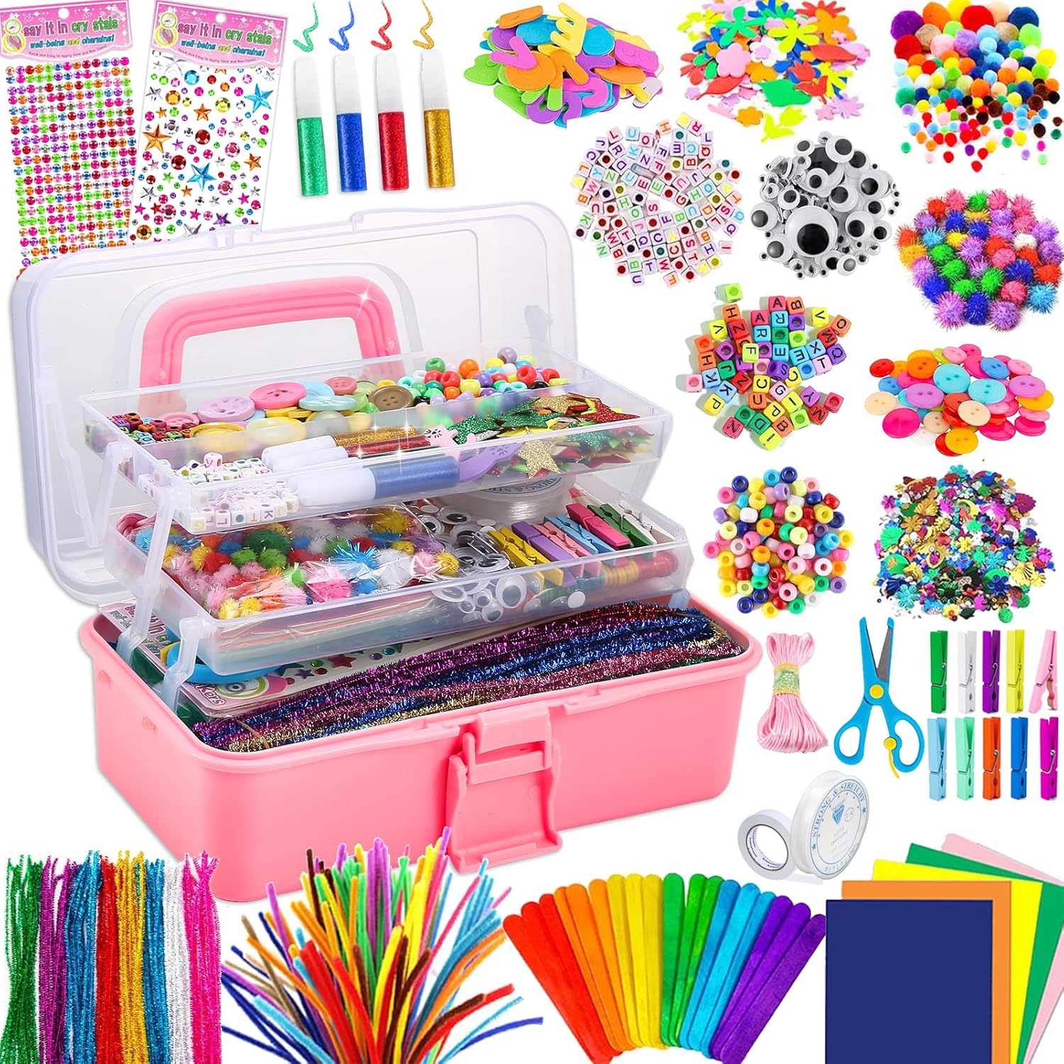 Gutenguy 3200 pcs kids craft kit for ages 4–12 🎨